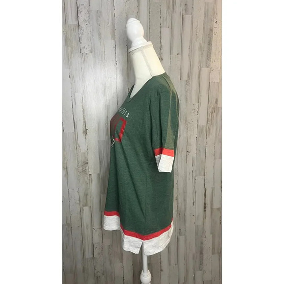 NWT Minnesota Wild Women's Graphic Tee Green Red Short Sleeve Size Medium - Picture 5 of 6